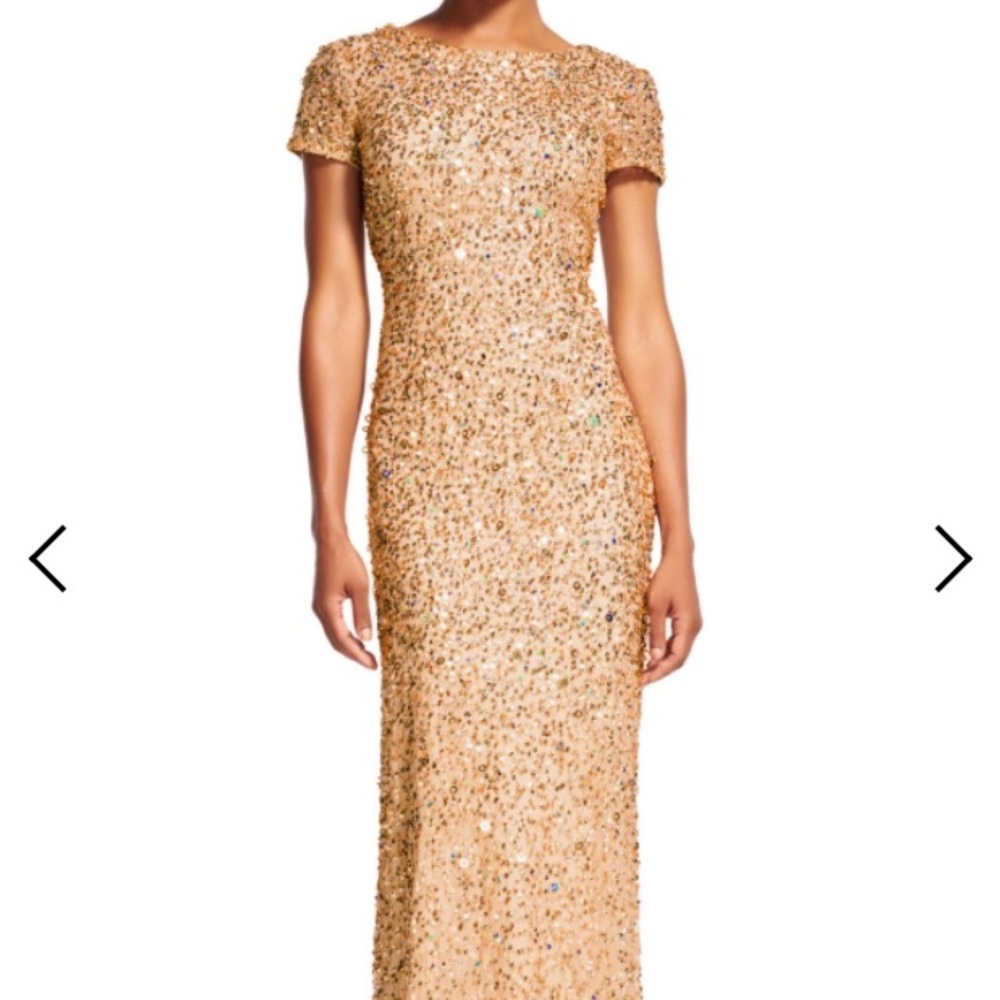 COPY - Adriana Papell Scoop Back Sequin Dress